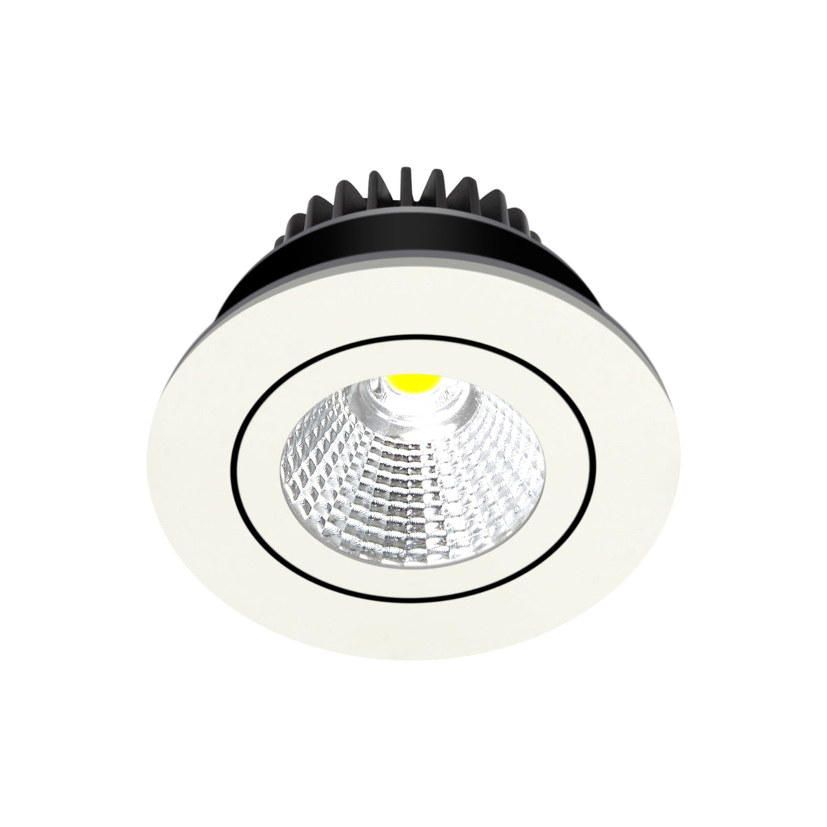 LED innbyggingsspot Jyra hvit dimbar 6W 3000K IP65 forfra