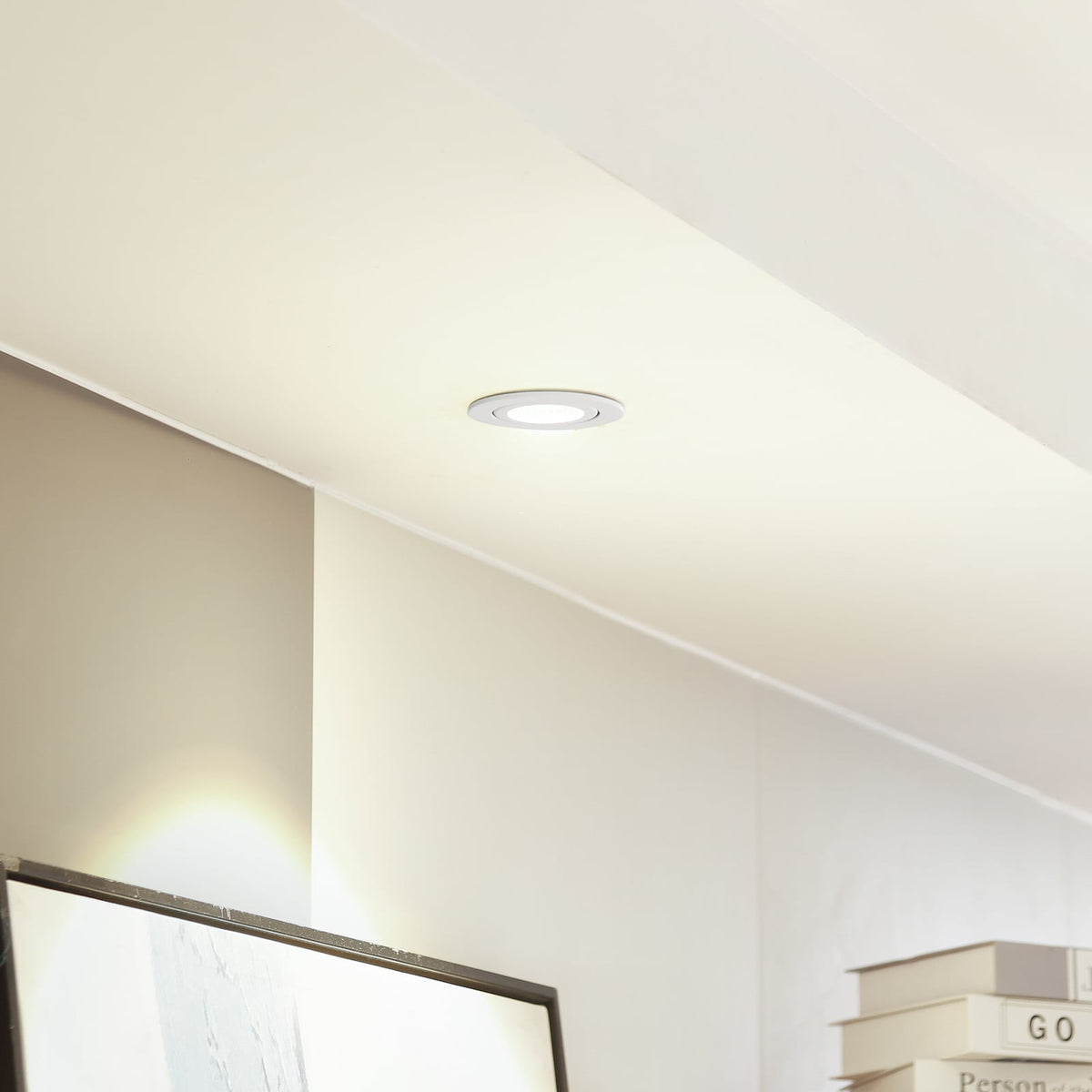 LED innbyggingsspot Jyra hvit dimbar 6W 3000K IP65 bakside