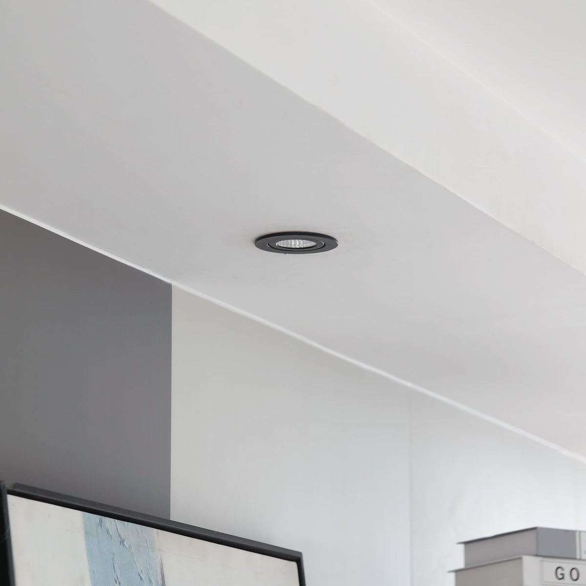 LED innbyggingsspot Jyra svart dimbar IP65 6W 4000K detalj