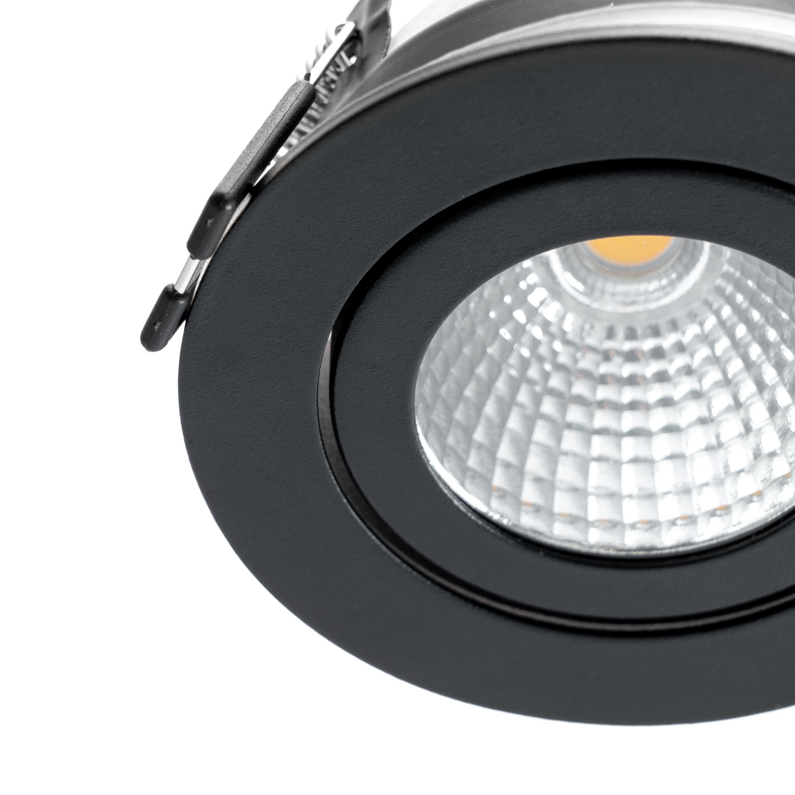 LED innbyggingsspot Jyra svart dimbar IP65 6W 4000K aluminiumskropp