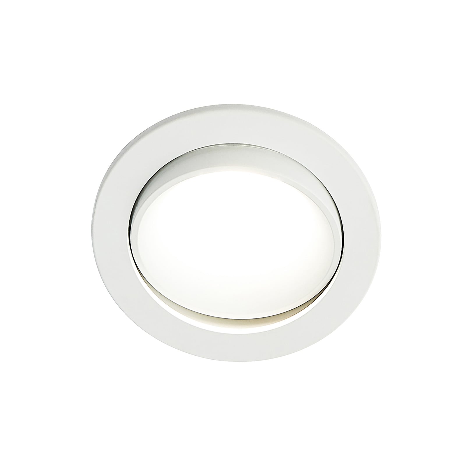 LED innbyggingsspot Katerin svingbar dimbar hvit Ø10 cm IP44 detalj