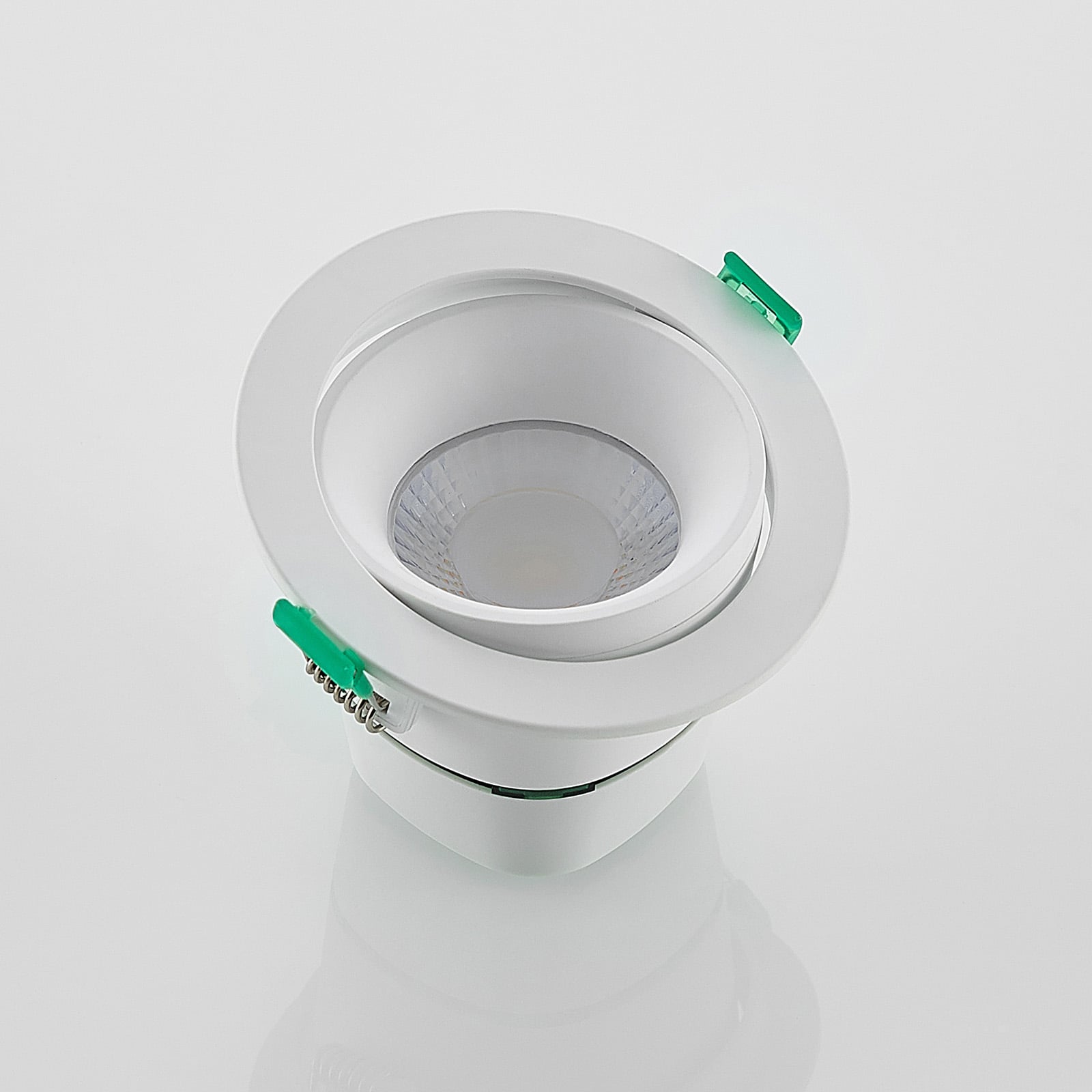 LED innbyggingsspot Katerin svingbar dimbar hvit Ø10 cm IP44 vinklet