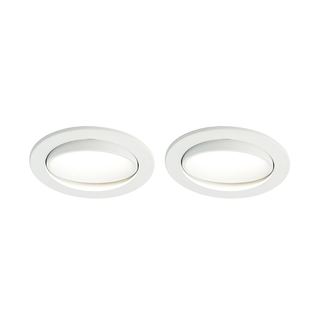 LED innbyggingsspot Katerin svingbar dimbar 2-pack IP44 front