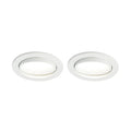 LED innbyggingsspot Katerin svingbar dimbar 2-pack IP44 front