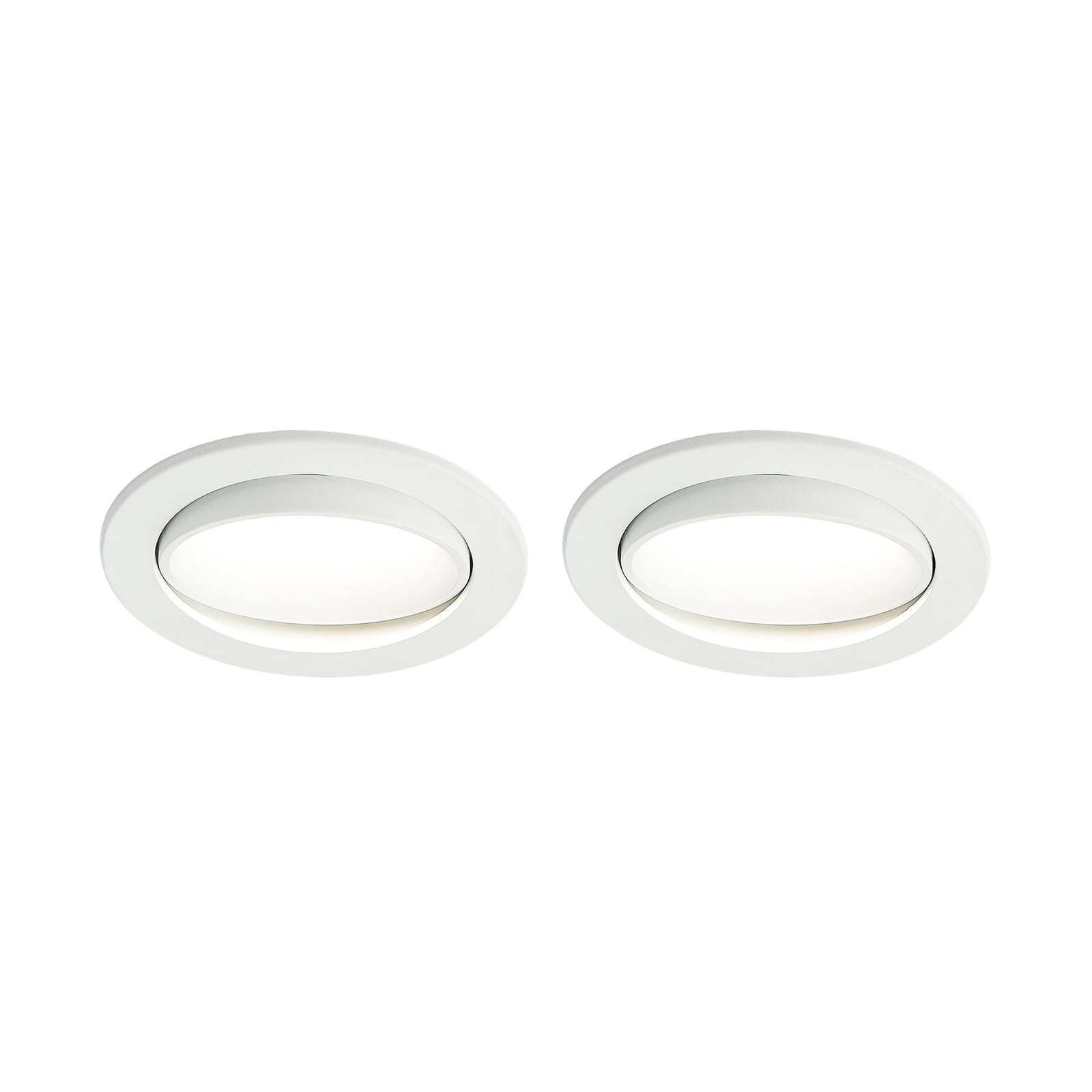 LED innbyggingsspot Katerin svingbar dimbar 2-pack IP44 front