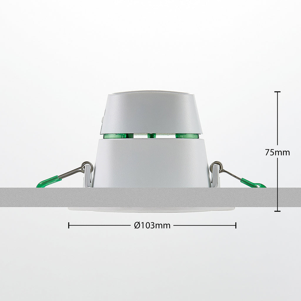 LED innbyggingsspot Katerin svingbar dimbar 2-pack IP44 montert i tak