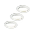 LED innbyggingsspot Katerin svingbar dimbar hvit IP44 sett forfra