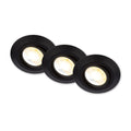 LED innbyggingsspot Klira svart svingbar CCT forfra