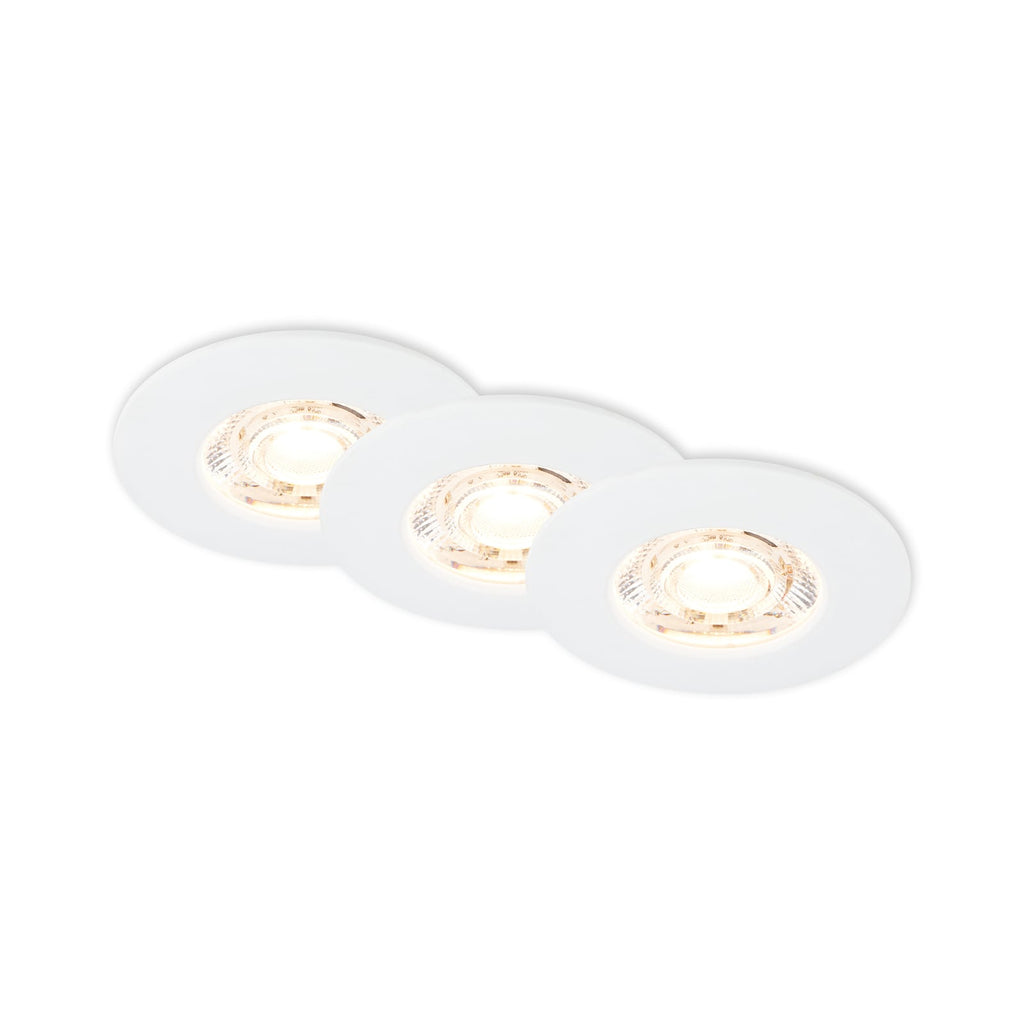 LED innbyggingsspot Kulana Mini 3-pack hvit IP44 3W forfra