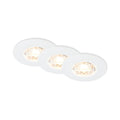 LED innbyggingsspot Kulana Mini 3-pack hvit IP44 3W forfra