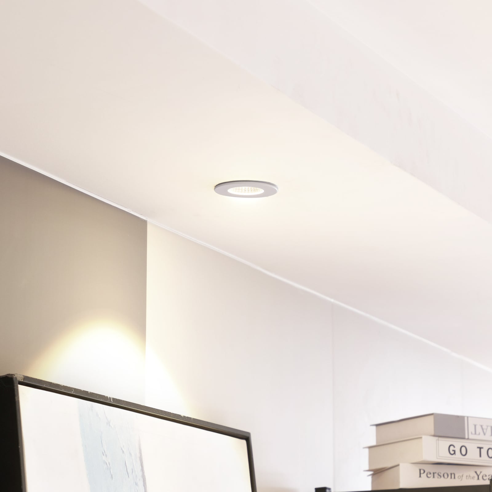 LED innbyggingsspot Lirin dimbar IP65 Ø7,9 cm 6W 2700K bakside