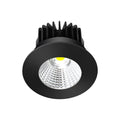 LED innbyggingsspot Lirin dimbar svart IP65 Ø7,9 cm forfra