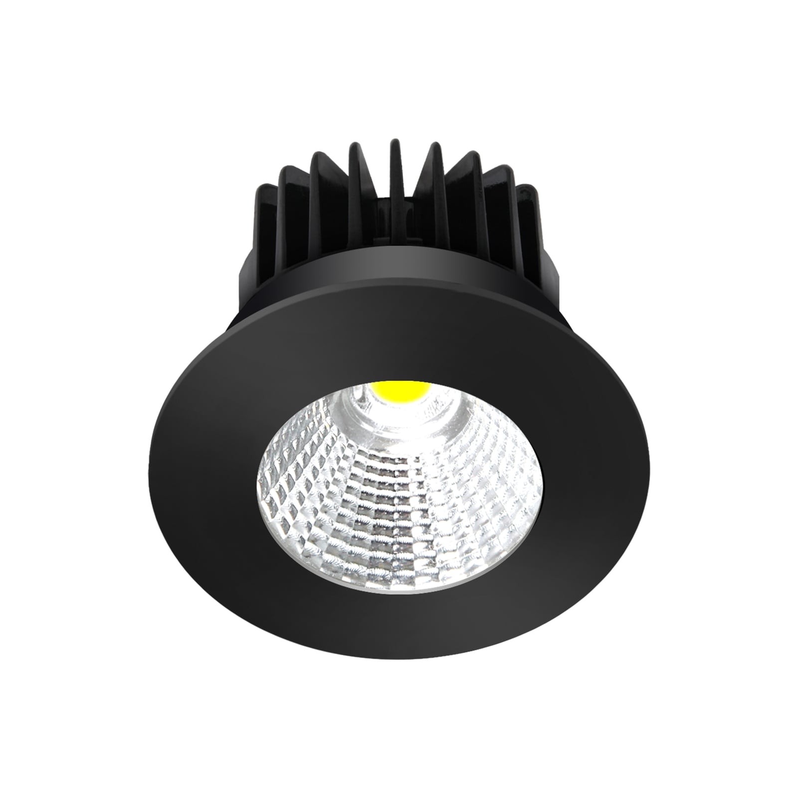 LED innbyggingsspot Lirin dimbar svart IP65 Ø7,9 cm forfra
