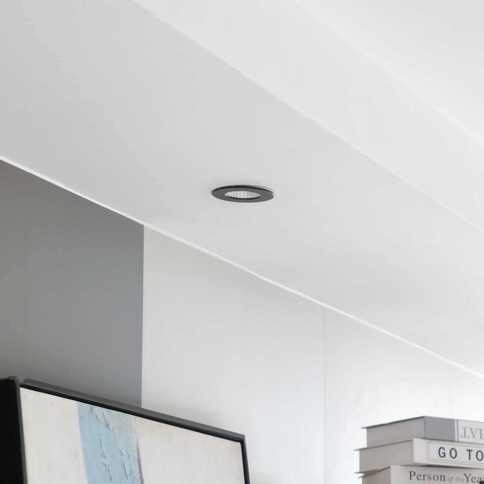LED innbyggingsspot Lirin svart matt IP65 dimbar 6W detalj