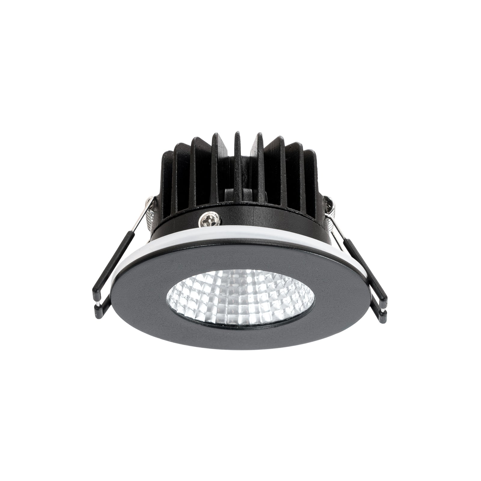 LED innbyggingsspot Lirin svart matt IP65 dimbar 6W side