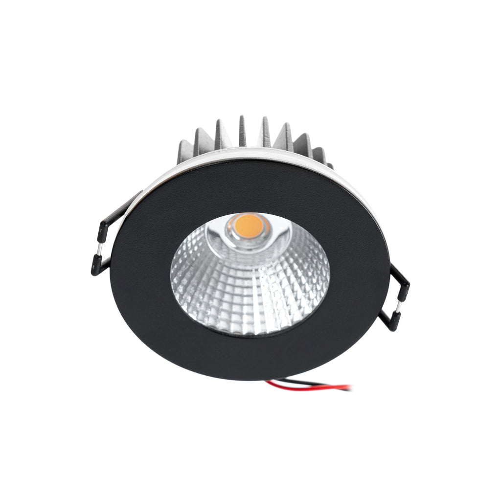LED innbyggingsspot Lirin svart matt IP65 dimbar 6W med dimmer