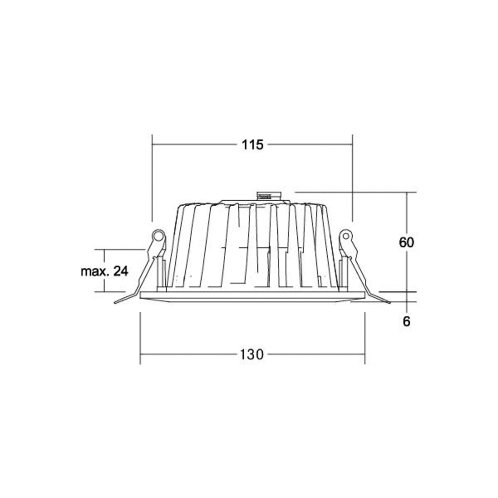LED innbyggingsspot Lydon Mini hvit Ø13 cm 20W 4000K nærbilde