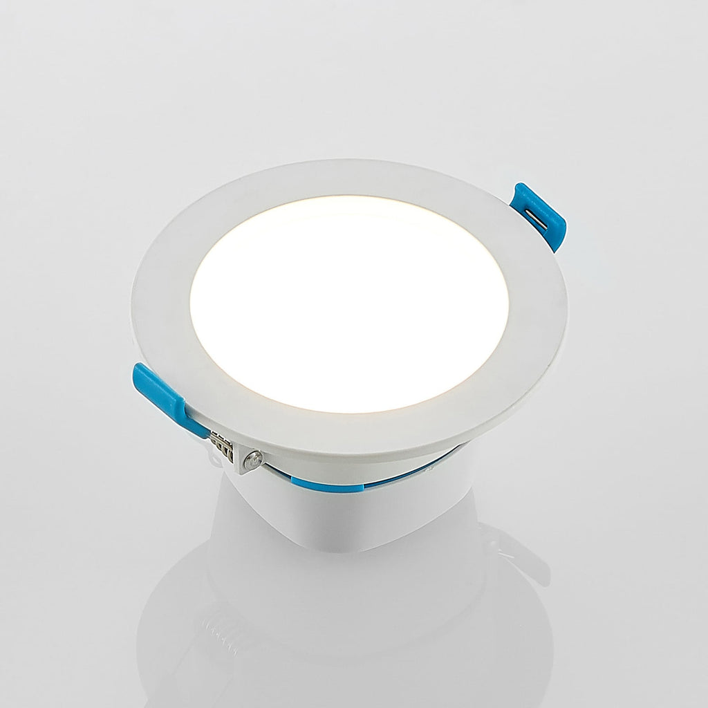 LED innbyggingsspot Milaine dimbar hvit 3er-sett IP44 lysdetalj