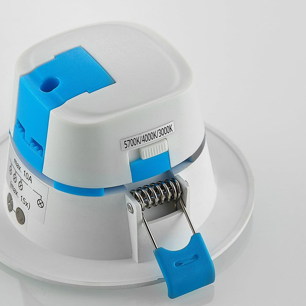 LED innbyggingsspot Milaine dimbar hvit Ø10 cm IP44 lysbilde