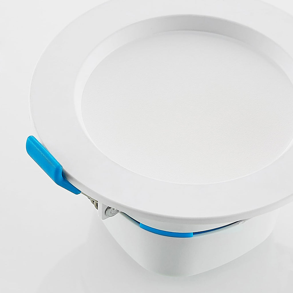 LED innbyggingsspot Milaine dimbar hvit Ø10 cm IP44 side