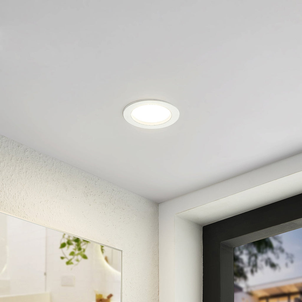 LED innbyggingsspot Milaine hvit dimbar IP44 10-pk bakside
