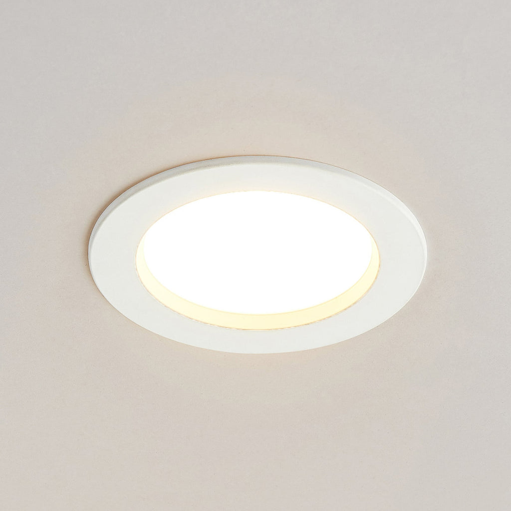 LED innbyggingsspot Milaine hvit dimbar IP44 10-pk nærbilde