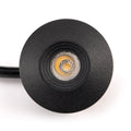 LED innbyggingsspot MiniOne Fixed dimbar svart IP65 3W forfra