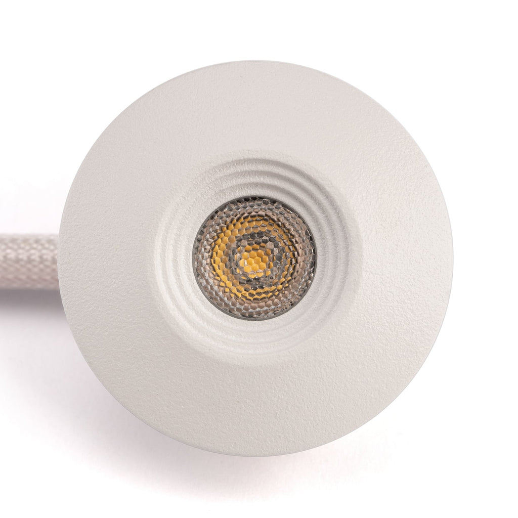 LED innbyggingsspot MiniOne Fixed IP65 hvit Ø3,2 cm 3W forfra