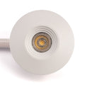 LED innbyggingsspot MiniOne Fixed IP65 hvit Ø3,2 cm 3W forfra