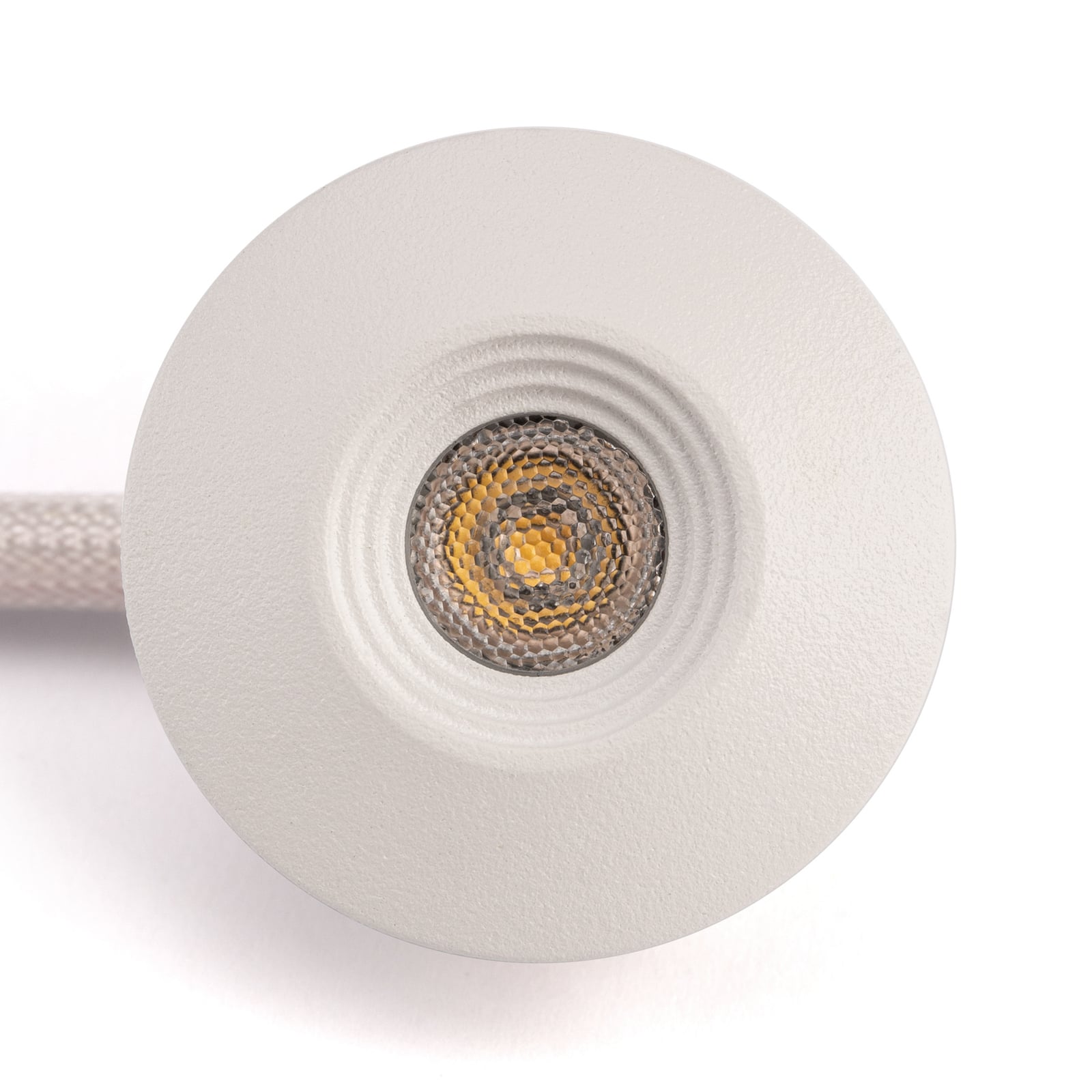 LED innbyggingsspot MiniOne Fixed IP65 hvit Ø3,2 cm 3W forfra