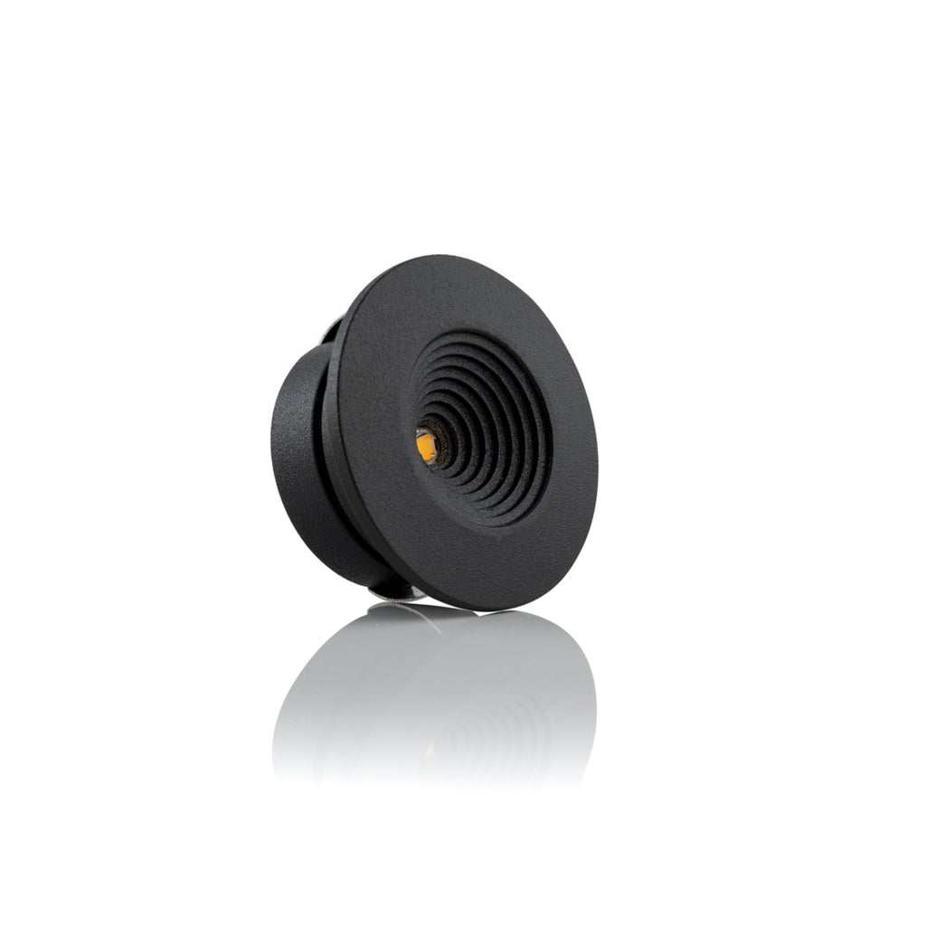 Bakside av LED innbyggingsspot MiniOne Fixed svart 2700K IP44 dimbar
