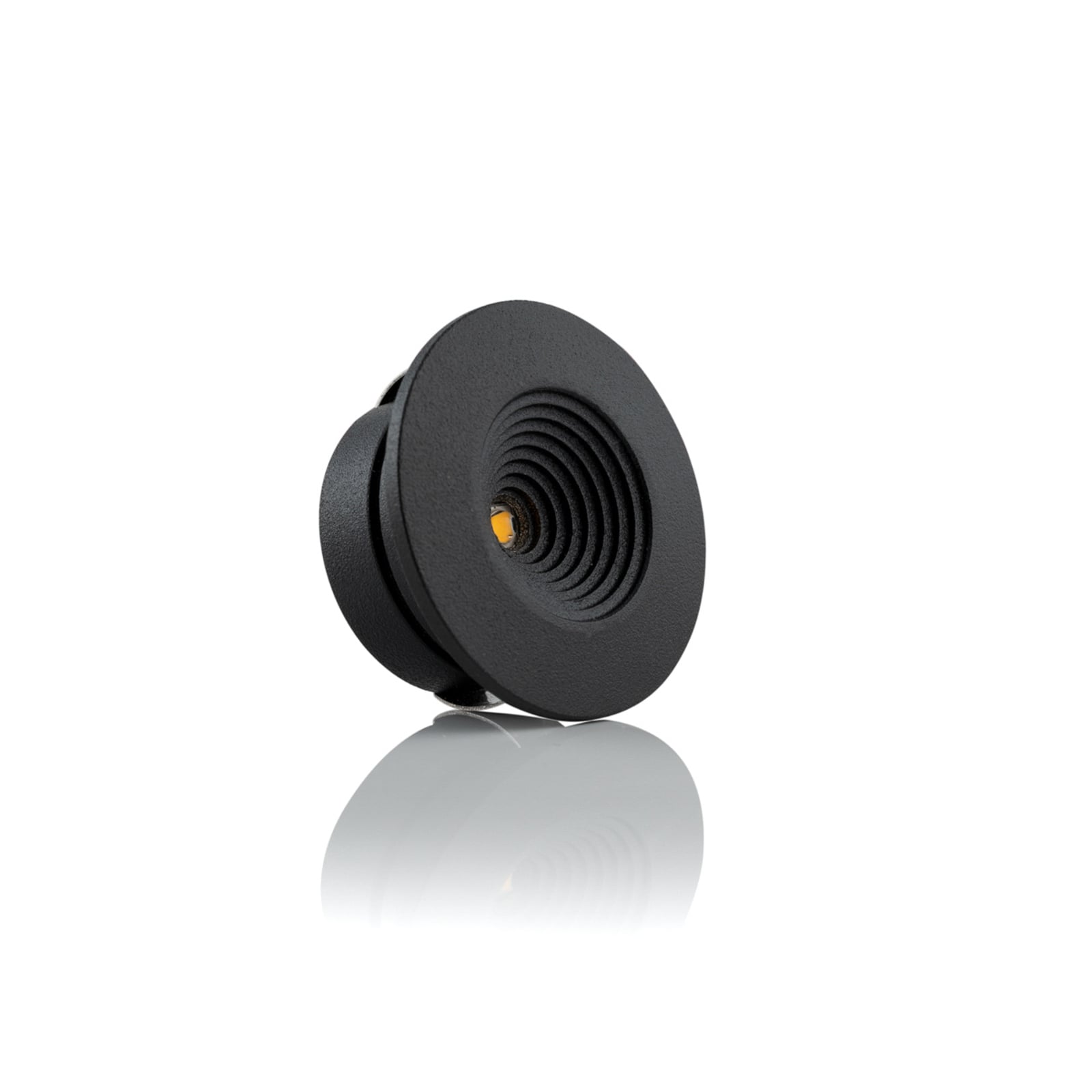Bakside av LED innbyggingsspot MiniOne Fixed svart 2700K IP44 dimbar