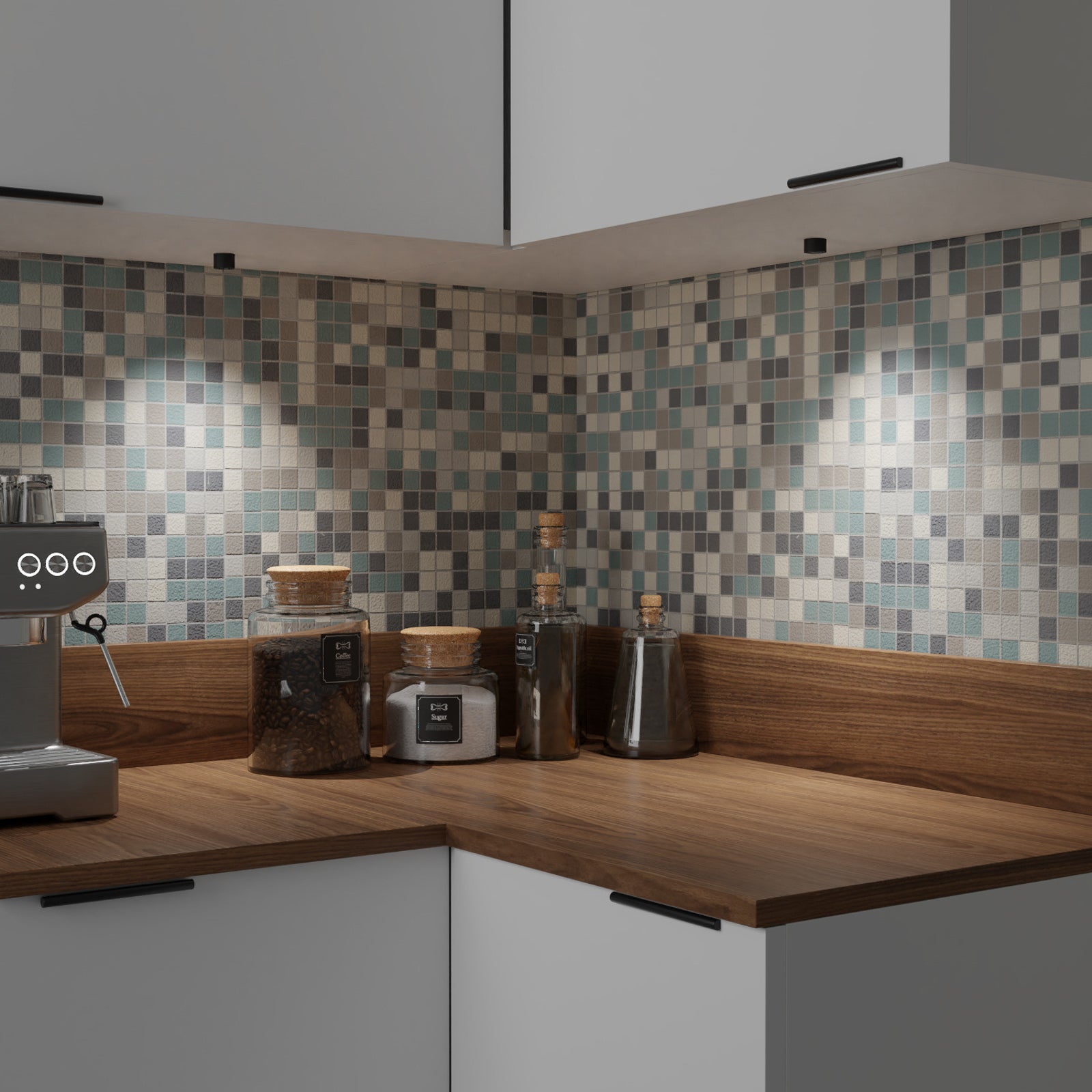 Bakside av LED innbyggingsspot MiniOne Fixed svart 3000K IP44 dimbar
