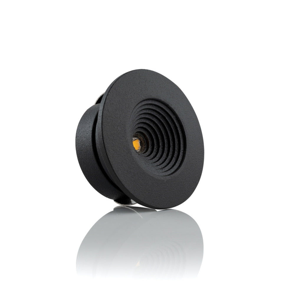 Detalj av LED innbyggingsspot MiniOne Fixed svart 3000K IP44 dimbar