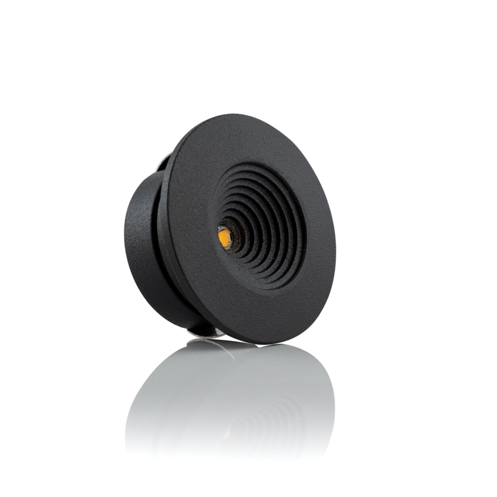 Detalj av LED innbyggingsspot MiniOne Fixed svart 3000K IP44 dimbar