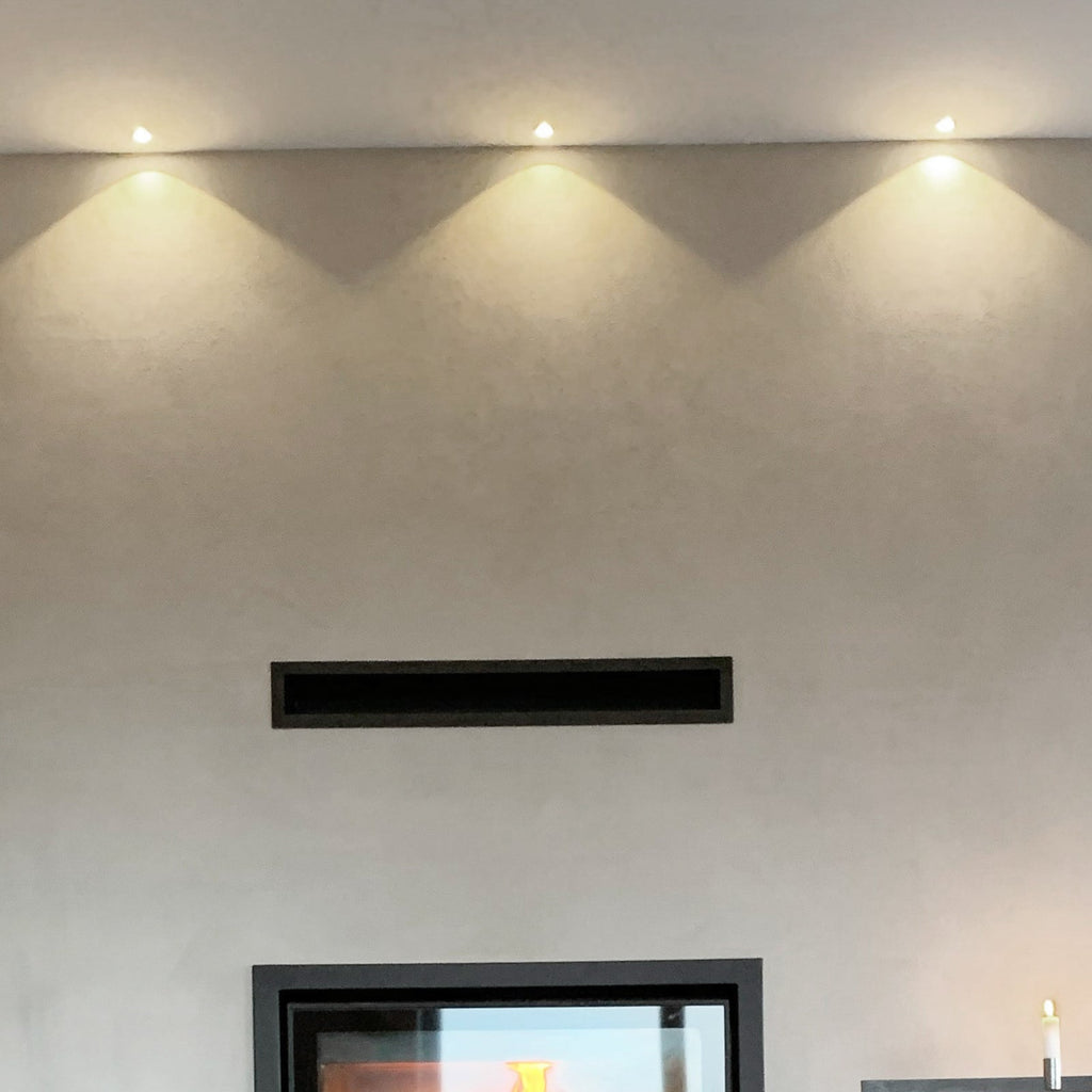 LED innbyggingsspot MiniOne Tilt dimbar hvit IP44 3W bakside