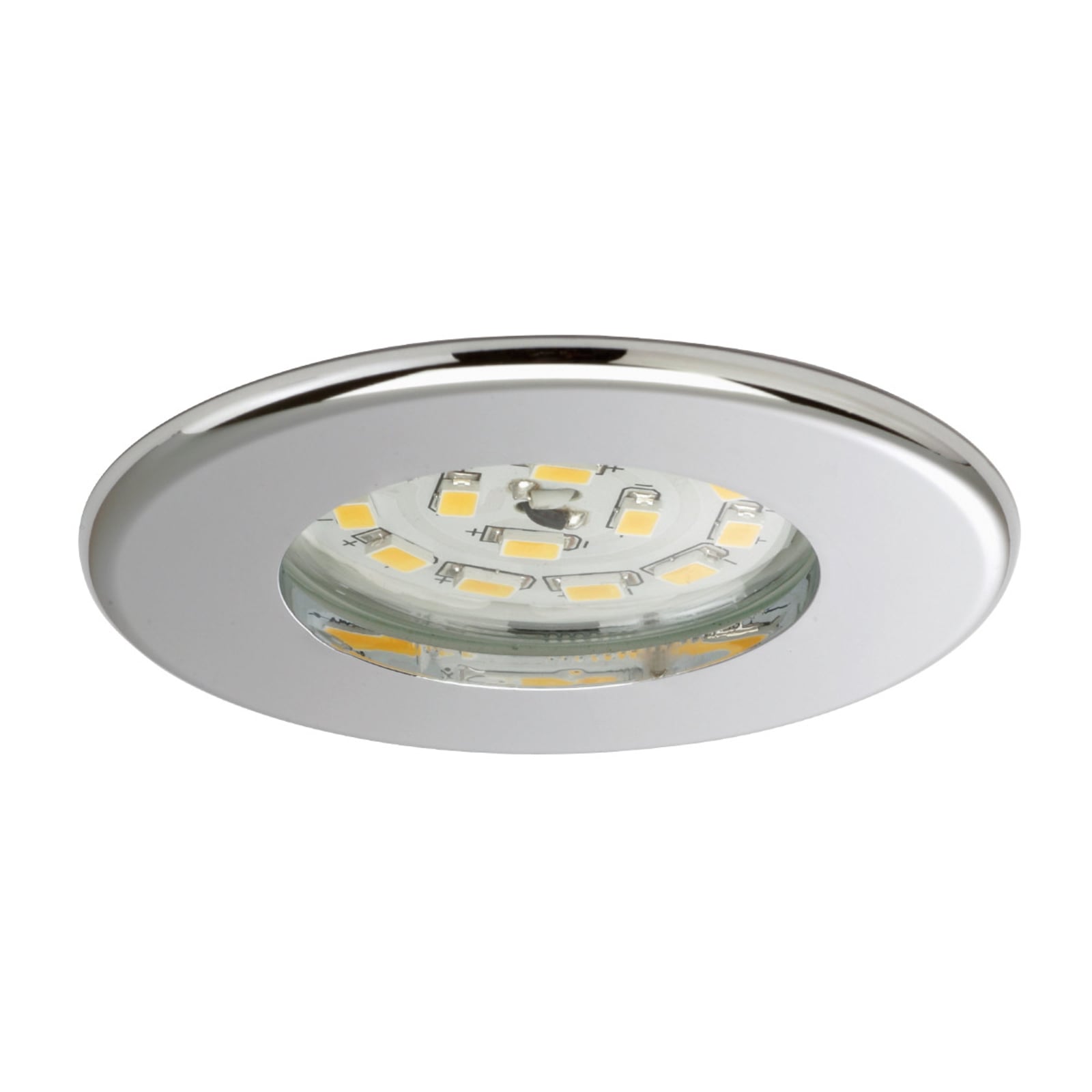 LED innbyggingsspot Nikas krom Ø7,5 cm 5W IP44 bakside