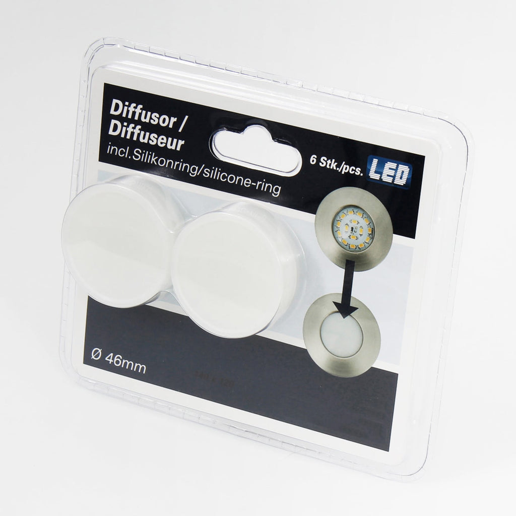 Detalj av LED innbyggingsspot Nikas krom Ø7,5 cm 5W IP44