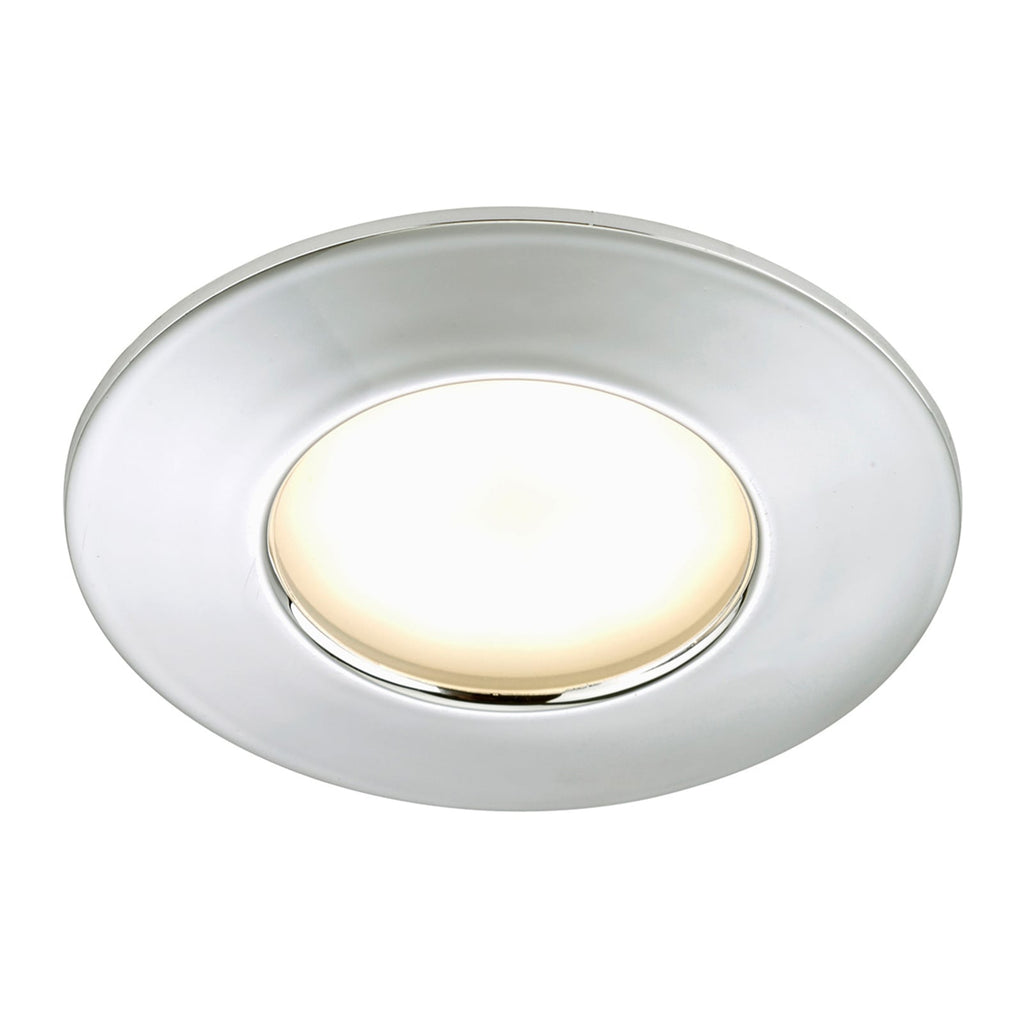 Nærbilde av LED innbyggingsspot Nikas krom Ø7,5 cm 5W IP44
