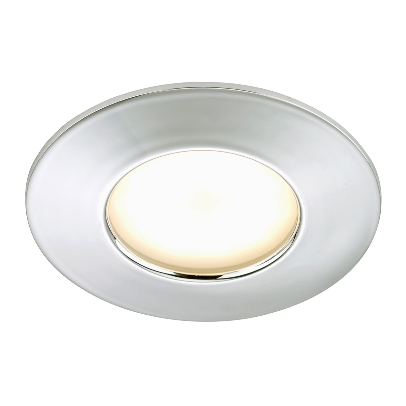 Nærbilde av LED innbyggingsspot Nikas krom Ø7,5 cm 5W IP44