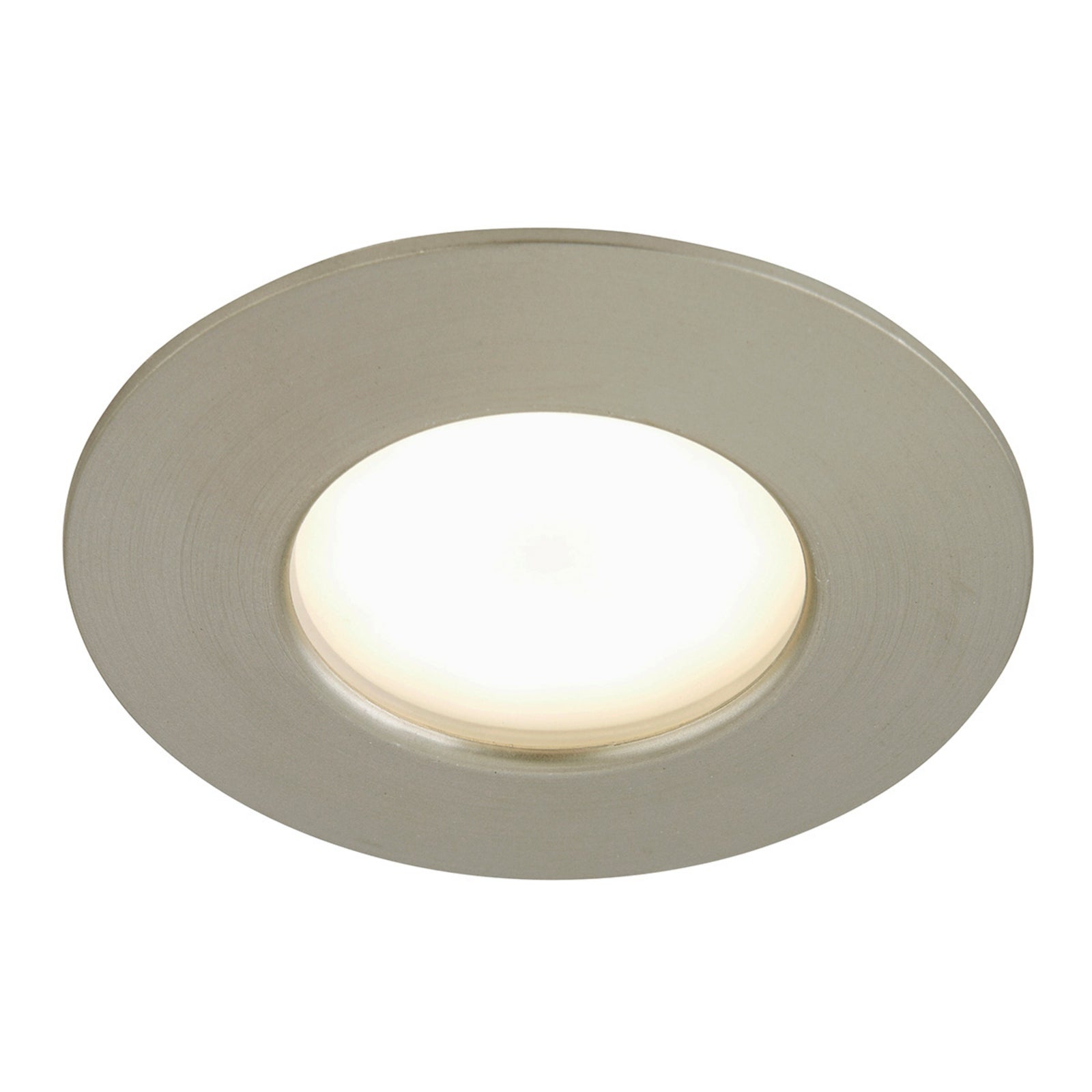 Montert LED innbyggingsspot Nikas matt nikkel IP44 5W i tak
