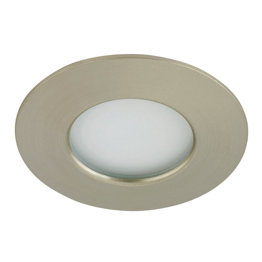 LED innbyggingsspot Nikas matt nikkel IP44 5W sideprofil