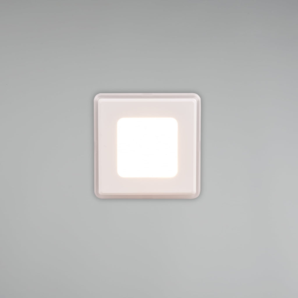LED innbyggingsspot Nimbus IP44 8,5x8,5 cm 5W varmhvit forfra