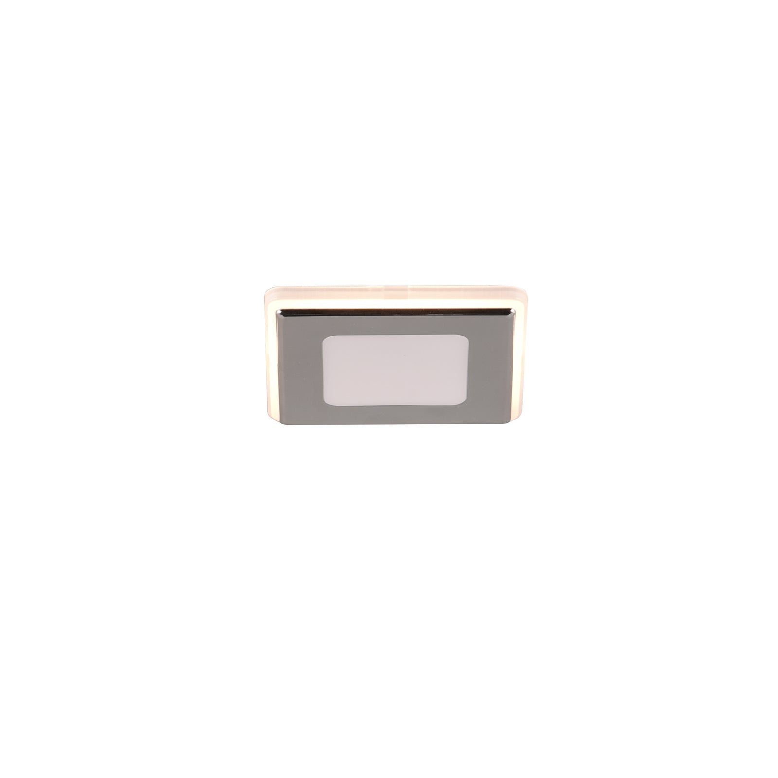 Detalj av LED innbyggingsspot Nimbus kvadratisk 8,5 cm krom IP44