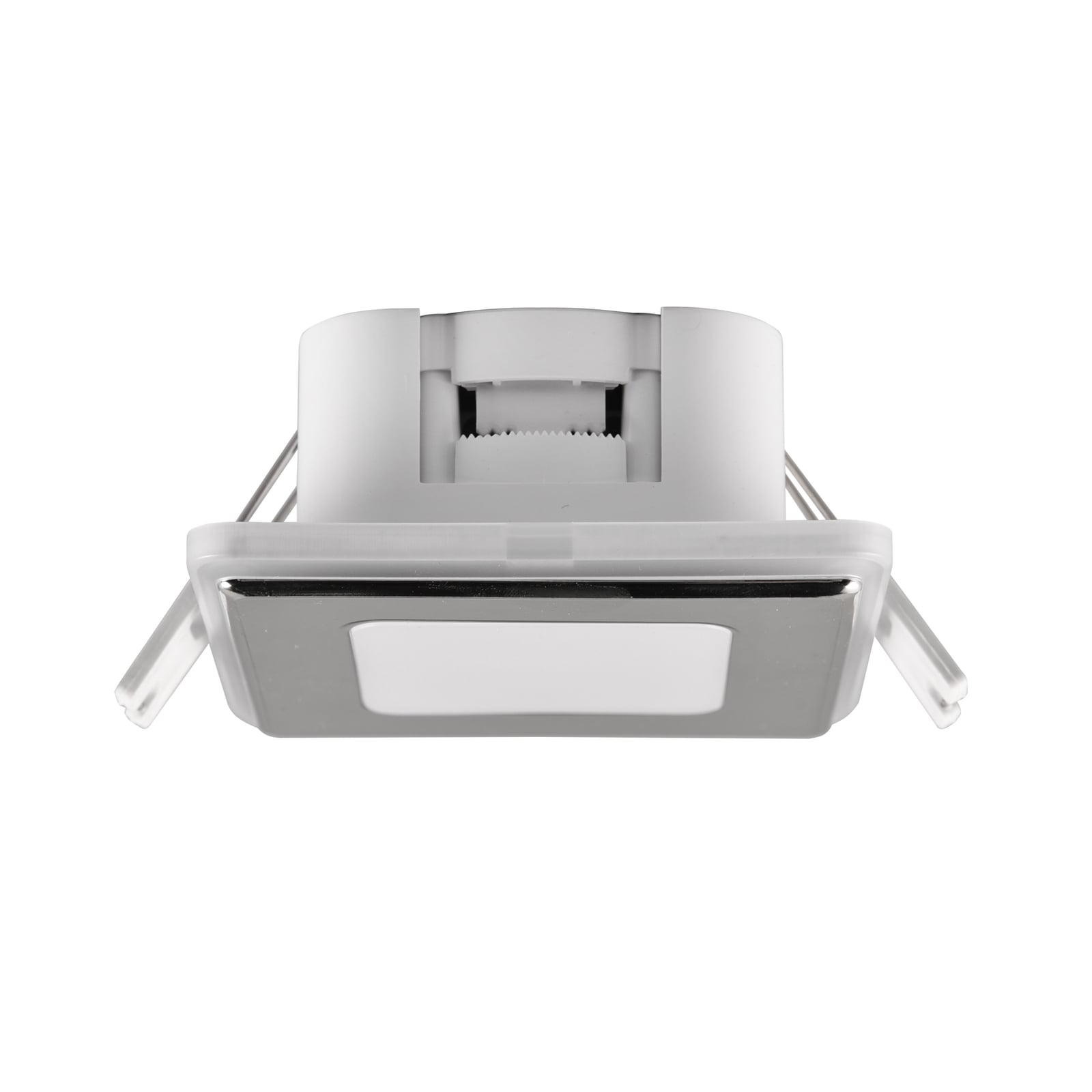 Montert LED innbyggingsspot Nimbus kvadratisk 8,5 cm krom IP44 i tak