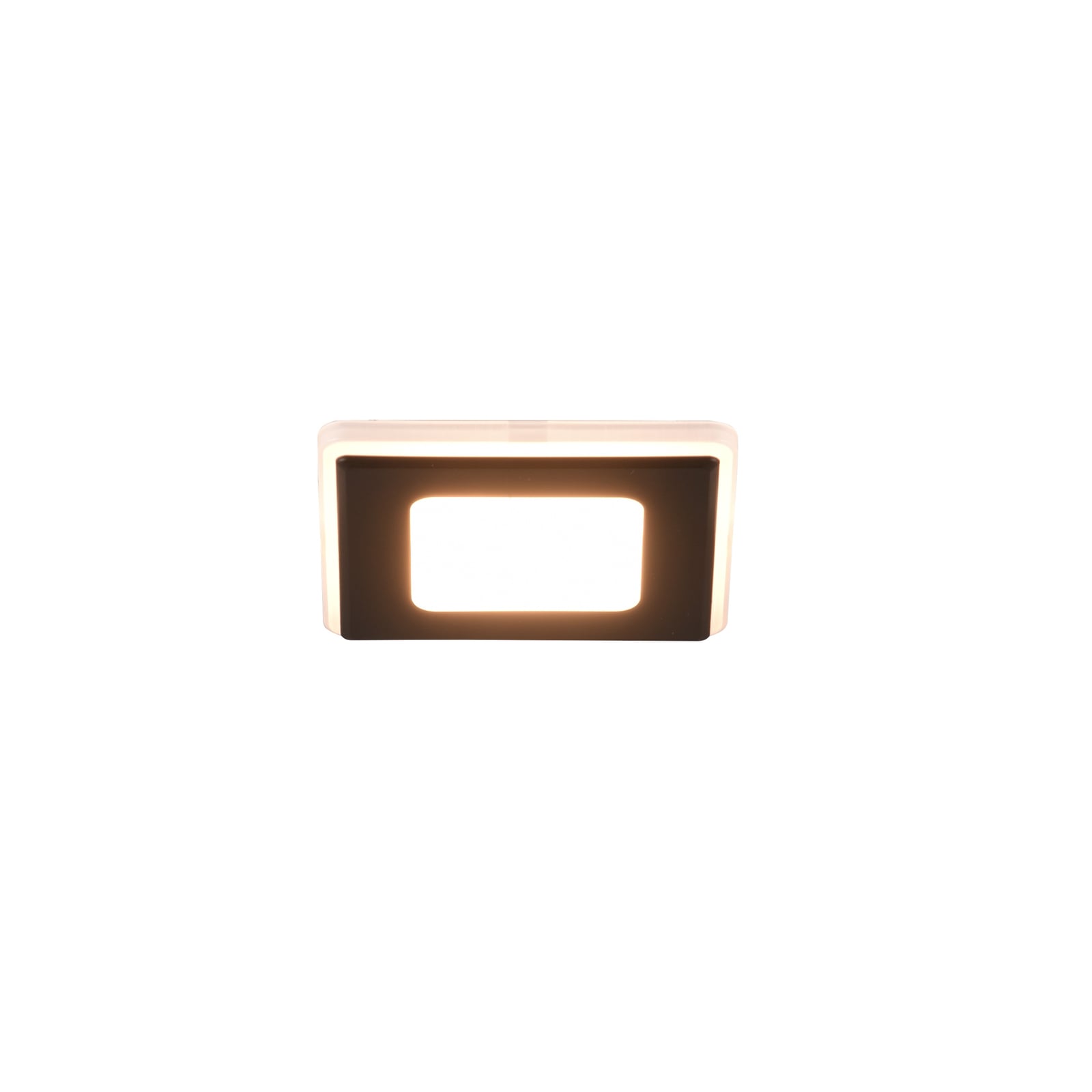 LED innbyggingsspot Nimbus svart IP44 8,5x8,5 cm bakside