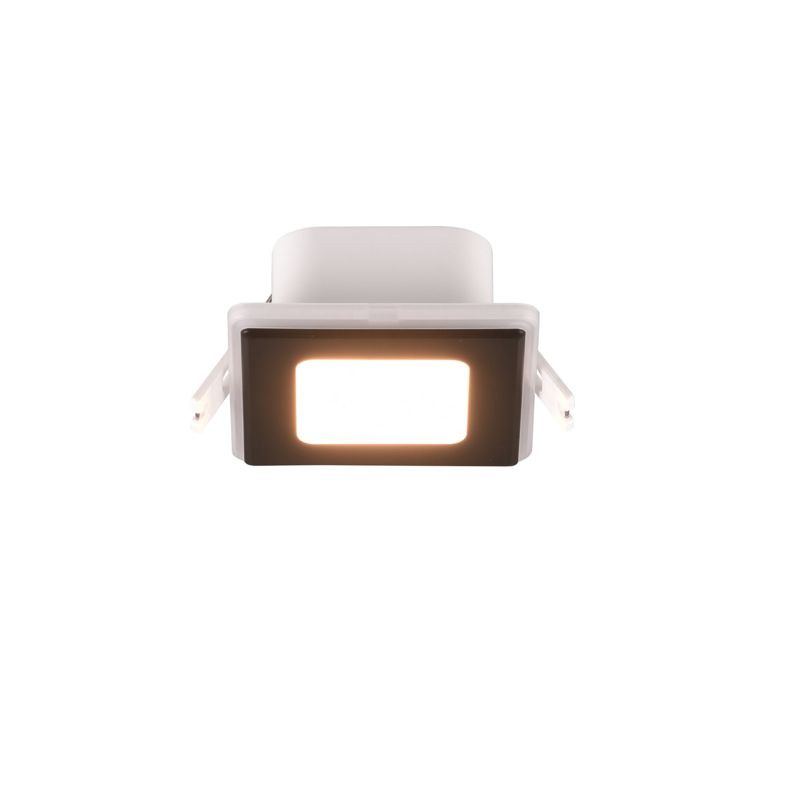 Montert LED innbyggingsspot Nimbus svart IP44 8,5x8,5 cm i tak
