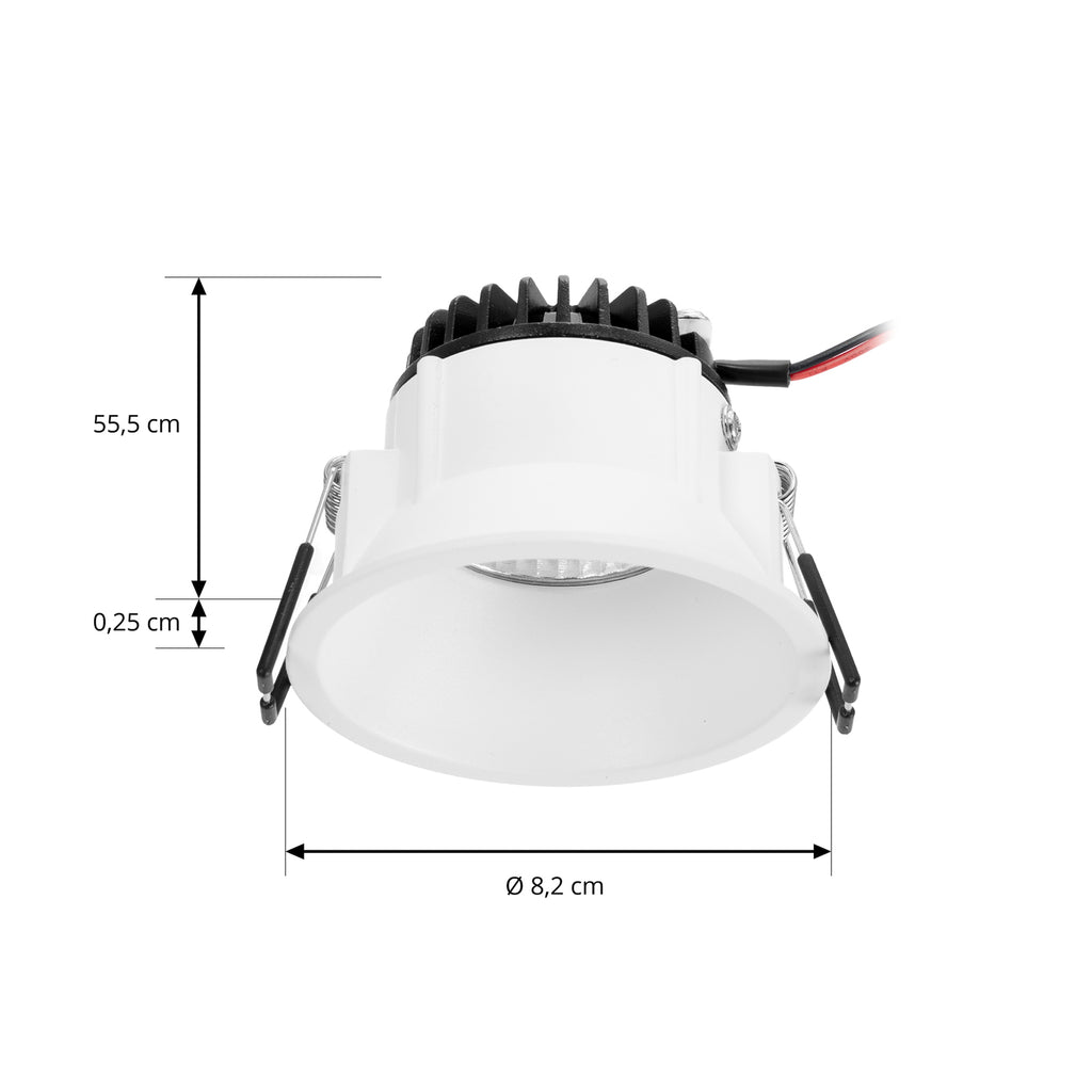 LED innbyggingsspot Niria dimbar hvit Ø8,2 cm nærbilde