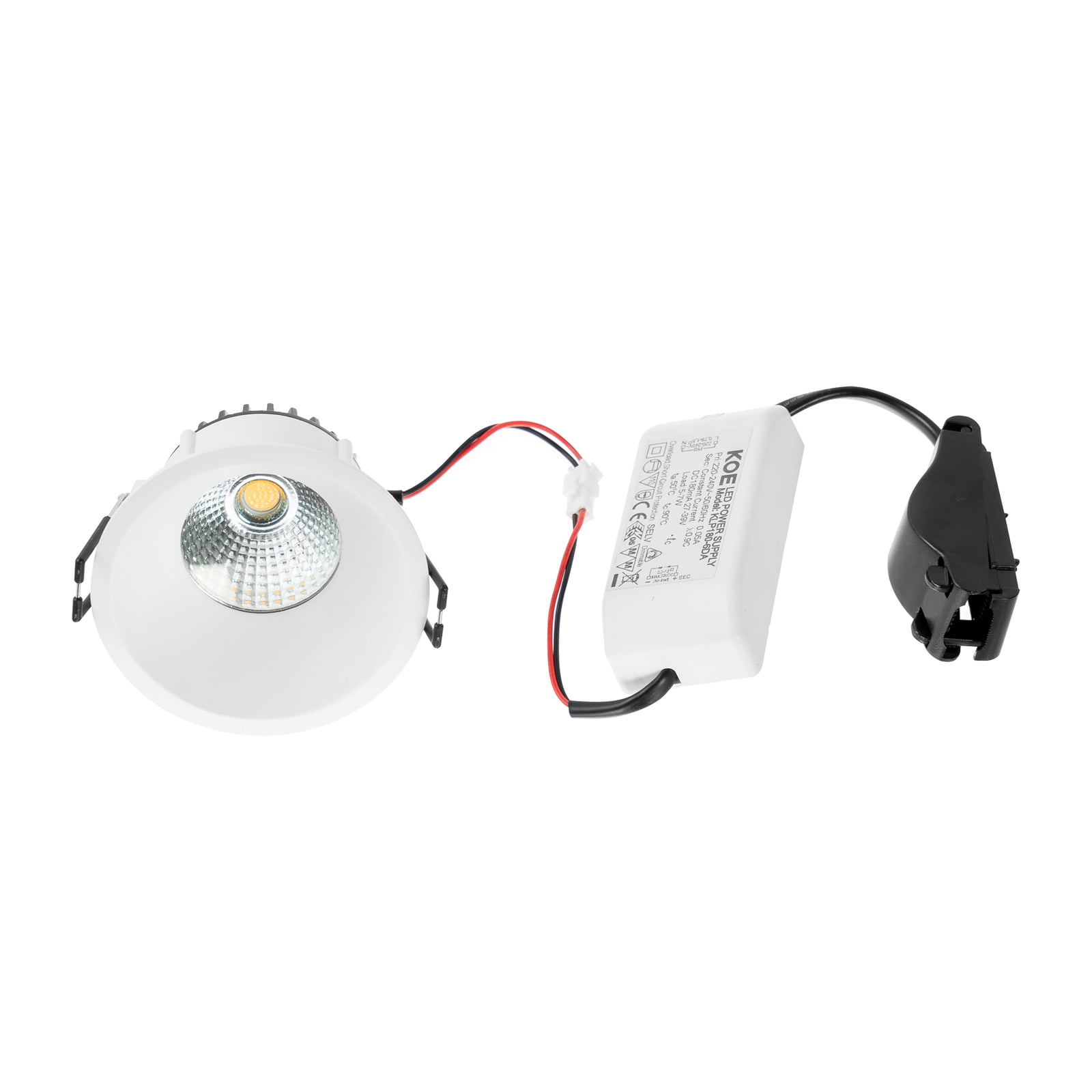Montert LED innbyggingsspot Niria dimbar hvit Ø8,2 cm 6W 3000K i tak