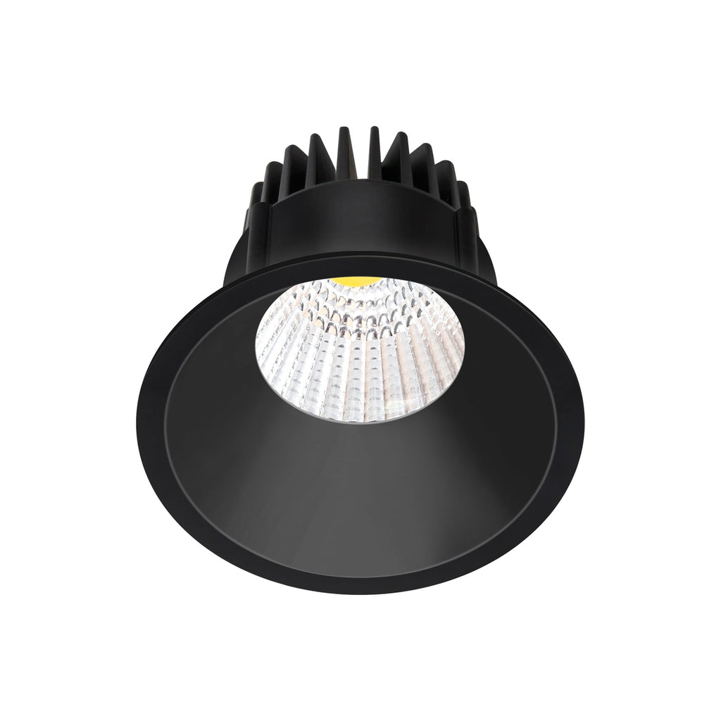 LED innbyggingsspot Niria svart dimbar 6W 3000K forfra